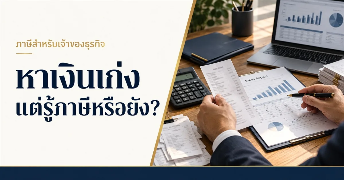 หาเงินเก่ง แต่ไม่รู้เรื่องภาษี — เงินที่หามาอาจไม่ใช่ของคุณทั้งหมด
